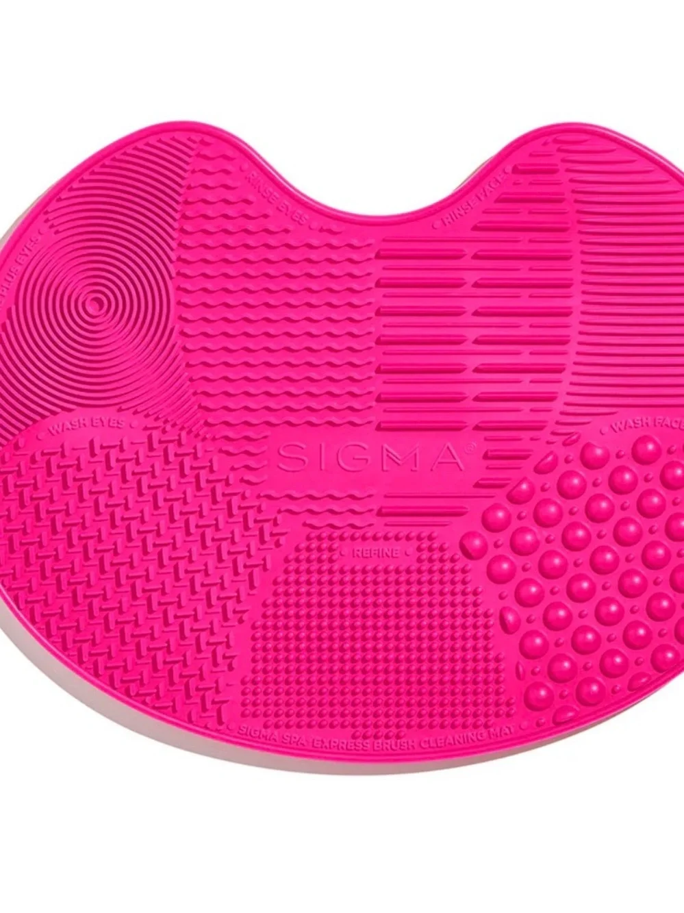 Hot Pink Silicone Brush Cleaning Mat with Suction Cups and lime light brush #12
